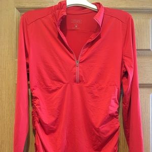 Athleta half zip red pullover